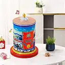 Cylindrical metal tin canister
